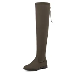 Low Heel Thigh High Boots