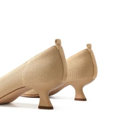 Low Kitten Heel Knit Pumps