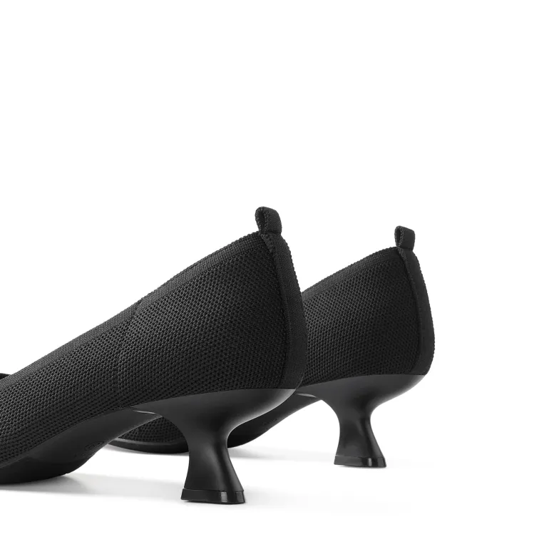 Low Kitten Heel Knit Pumps
