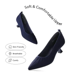 Low Kitten Heel Knit Pumps
