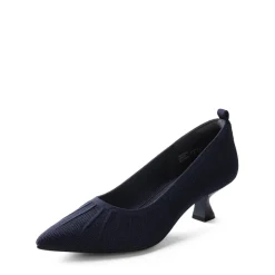 Low Kitten Heel Knit Pumps
