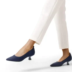 Low Kitten Heel Knit Pumps