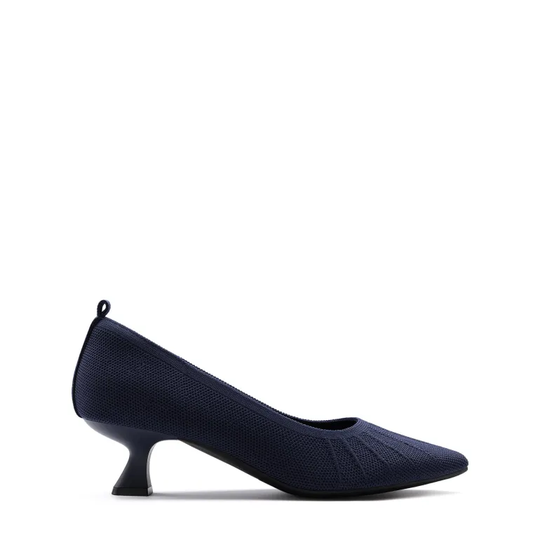 Low Kitten Heel Knit Pumps