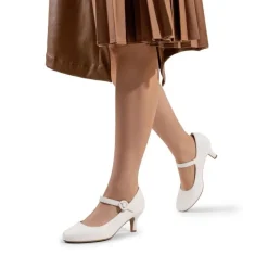 Low Kitten Heel Mary Jane Pumps