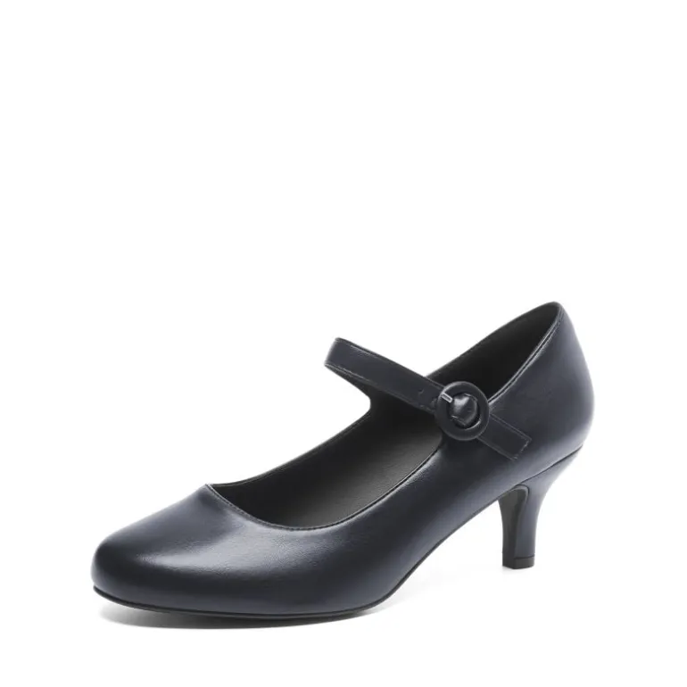 Low Kitten Heel Mary Jane Pumps