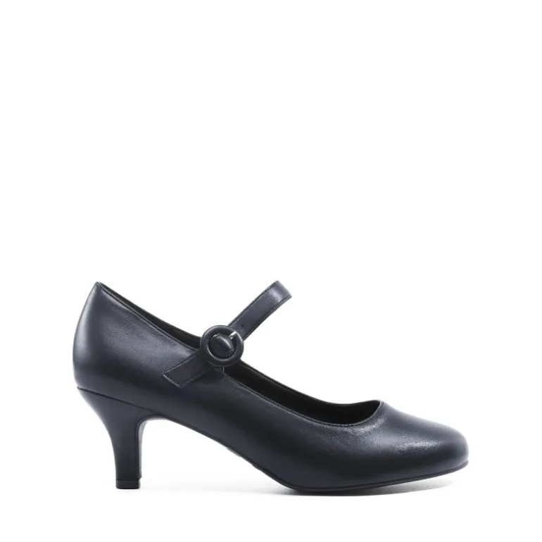 Low Kitten Heel Mary Jane Pumps
