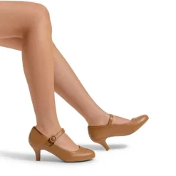 Low Kitten Heel Mary Jane Pumps