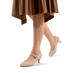 Low Kitten Heel Mary Jane Pumps