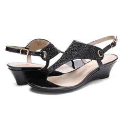 Low Wedge Dress Sandals