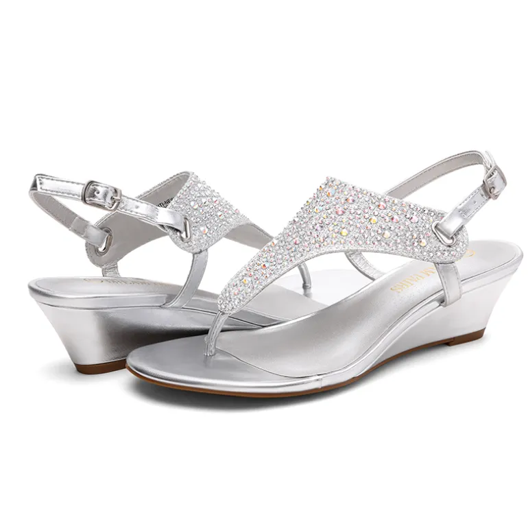 Low Wedge Dress Sandals