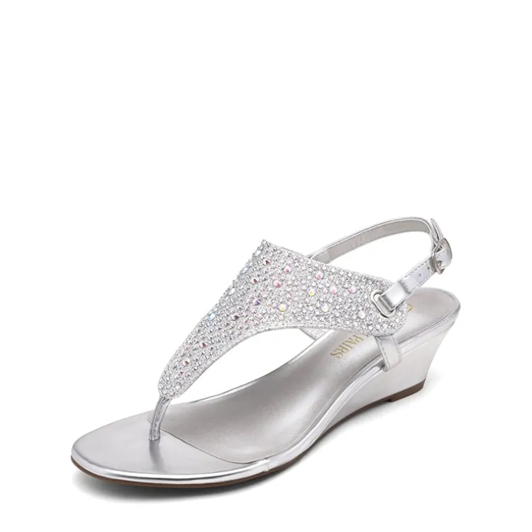 Low Wedge Dress Sandals