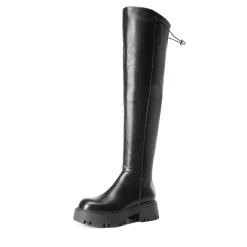 Lug Sole Over The Knee Boots