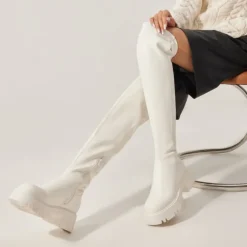 Lug Sole Over The Knee Boots