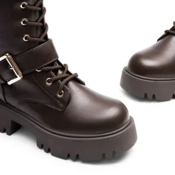 Lug Sole Platform Motorcycle Boots