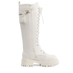 Lug Sole Platform Motorcycle Boots