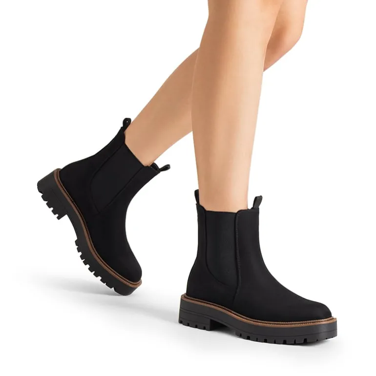 Lug-Sole Slip-on Chelsea boots