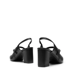 Mary Jane Slingback Chunky Heel Pumps