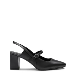 Mary Jane Slingback Chunky Heel Pumps