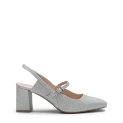 Mary Jane Slingback Chunky Heel Pumps