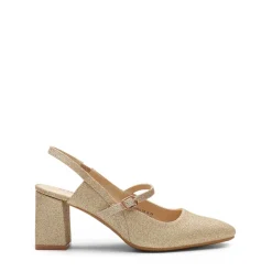 Mary Jane Slingback Chunky Heel Pumps