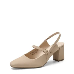 Mary Jane Slingback Chunky Heel Pumps