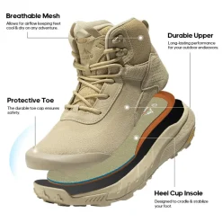 Men’s Breathable Waterproof Tactical Work Boots