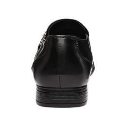 Men's Buckle Strap PU Leather Dress Loafers