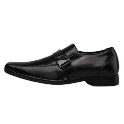 Men's Buckle Strap PU Leather Dress Loafers