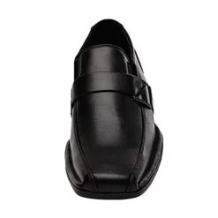 Men's Buckle Strap PU Leather Dress Loafers