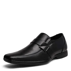 Men's Buckle Strap PU Leather Dress Loafers