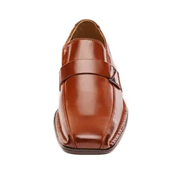 Men's Buckle Strap PU Leather Dress Loafers