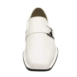 Men's Buckle Strap PU Leather Dress Loafers