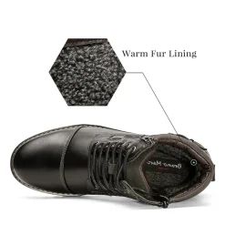 Men's Cap-Toe Oxford Motorcycle Boots
