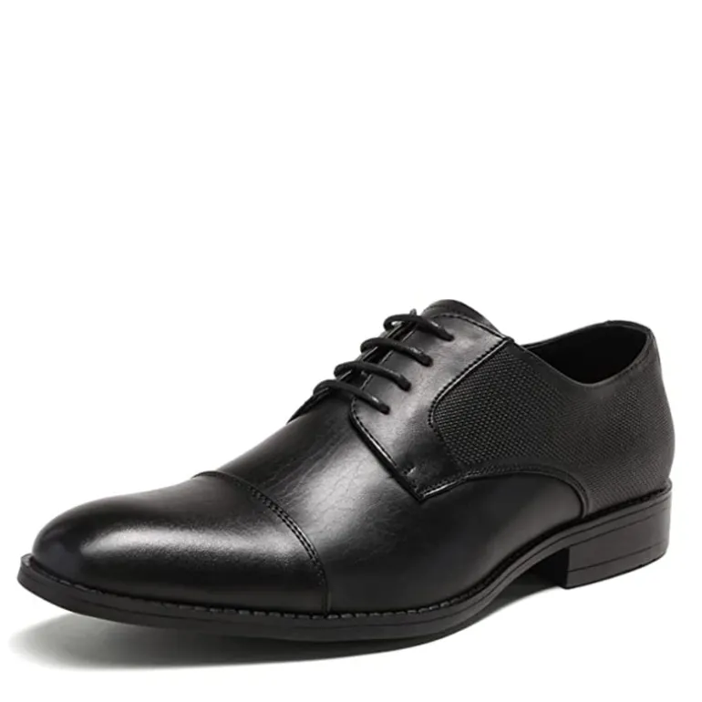 Men's Cap-Toe PU Leather Oxford Shoes