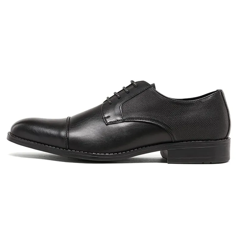 Men's Cap-Toe PU Leather Oxford Shoes