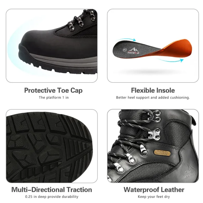 Men's Cap Toe Steel Toe Work Boots