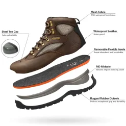 Men's Cap Toe Steel Toe Work Boots