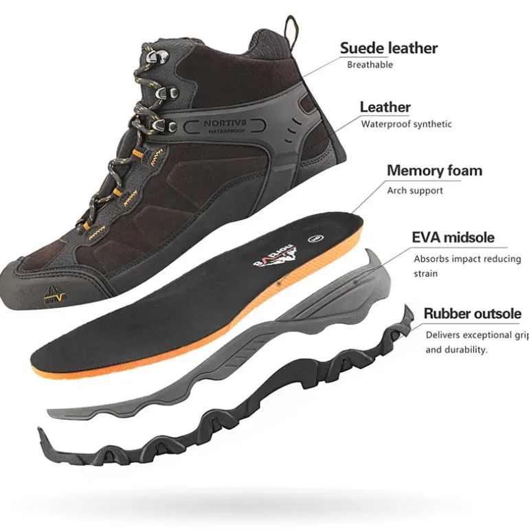 Men's Cap-Toe Suede Waterproof Hiking Boots