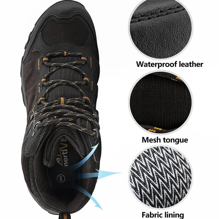 Men's Cap-Toe Suede Waterproof Hiking Boots