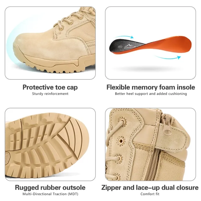 Men's Cap-Toe Tactical Research Work Boots
