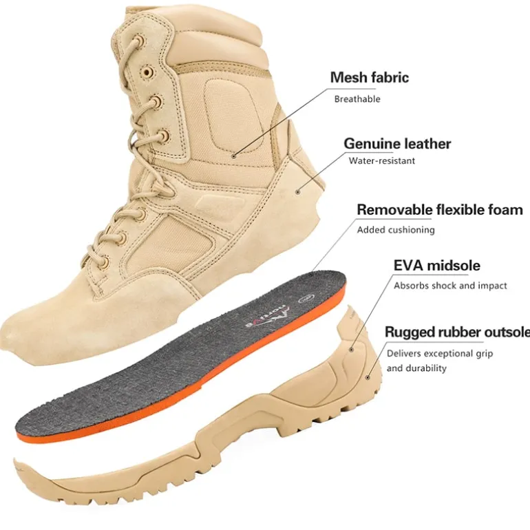 Men's Cap-Toe Tactical Research Work Boots