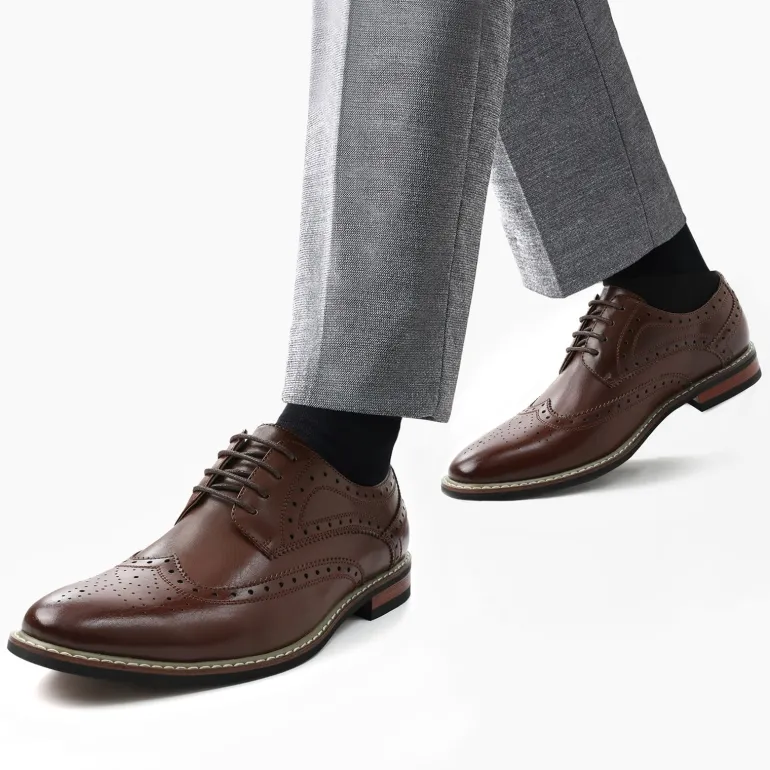 Men's Classic Wingtip Dress Shoes