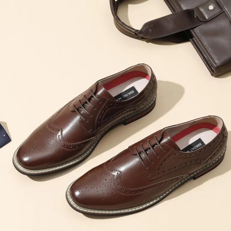 Men's Classic Wingtip Dress Shoes