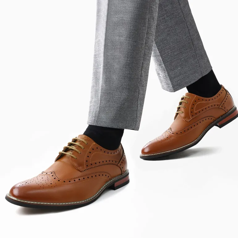 Men's Classic Wingtip Dress Shoes