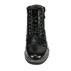 Men's Fur-Lined Combat Dress Boots