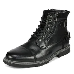 Men's Fur-Lined Combat Dress Boots