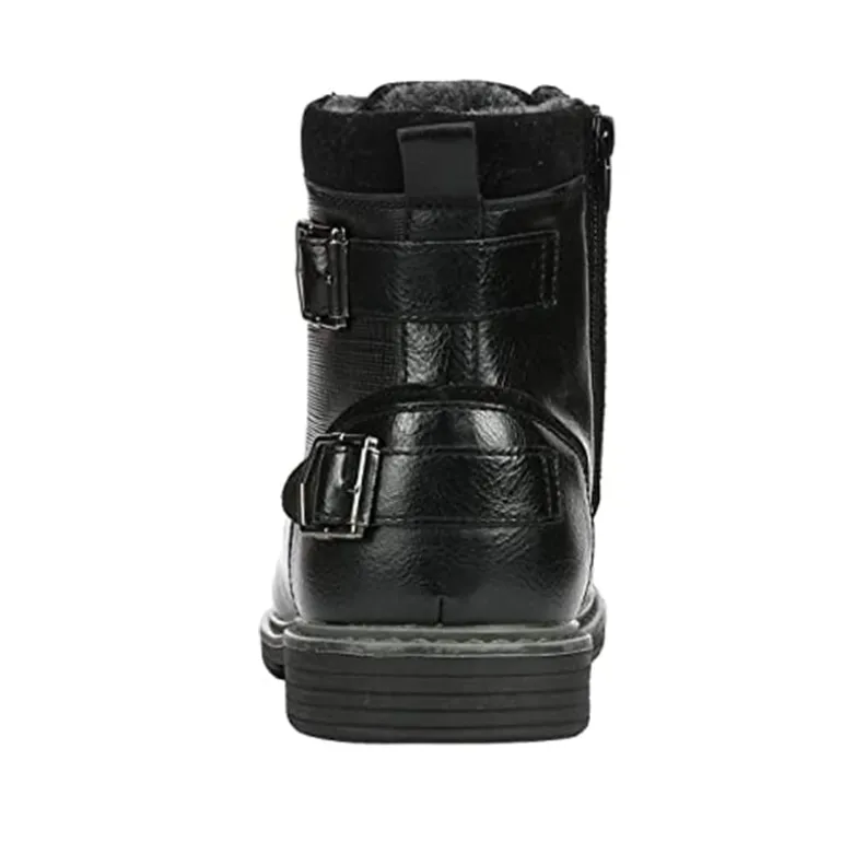 Men's Fur-Lined Combat Dress Boots