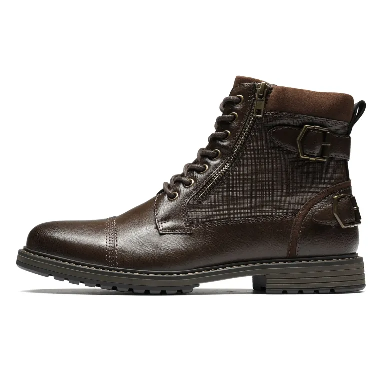 Men's Fur-Lined Combat Dress Boots