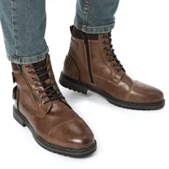 Men's Fur-Lined Combat Dress Boots