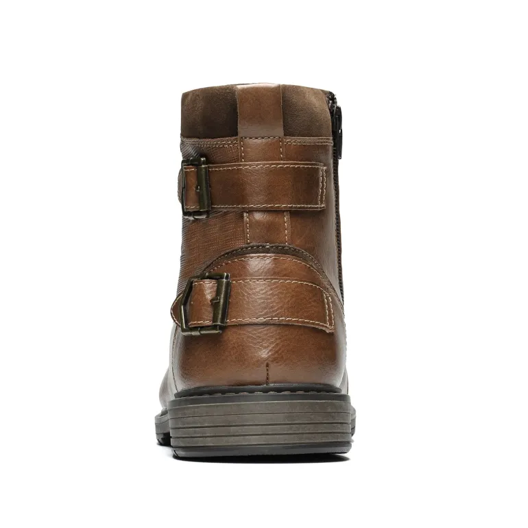 Men's Fur-Lined Combat Dress Boots